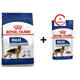 Royal Canin Maxi Adult Köpek Maması 15 kg + 10 Adet Royal Canin Maxi Adult Köpek Yaş Maması 140g