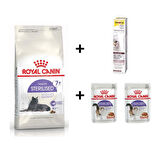 Royal Canin +7 Yaş Üzeri Kısırlaştırılmış Kedi Maması 1,5 Kg + 2 Adet RC Yaş Mama 85 gr + 20 gr GimCat Malt 