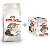 Royal Canin Ageing 12+ Yaşlı Kuru Kedi Maması 2 kg + 12 Adet Yaş Mama