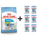 Royal Canin X-Small Puppy Küçük Irk Yavru Köpek Maması 3 Kg + 6 Adet Yaş Mama