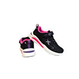 Kinetix Bosb Siyah-Fuşya Cırtlı Fuspetli Kız Çocuk Spor Ayakkabı