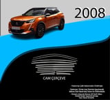 Peugeot 2008 Krom Cam Çerçevesi 12 Parça