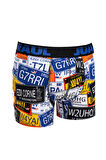TEET Juan Raul Erkek Boxer Pamuklu Desenli 4'lü Premium Set