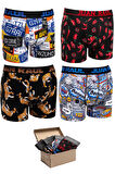TEET Juan Raul Erkek Boxer Pamuklu Desenli 4'lü Premium Set