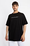 Adam Boxes Oversize O-Yaka T-shirt Fmsuelto - Siyah