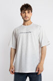Adam Boxes Oversize O-Yaka T-shirt Fmsuelto - Gri Melanj