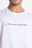 Adam Boxes Oversize O-Yaka T-shirt Fmsuelto - Beyaz