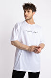 Adam Boxes Oversize O-Yaka T-shirt Fmsuelto - Beyaz