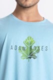 Adam Boxes Baskılı Oversize O-Yaka T-shirt Suelto - Açık Mavi