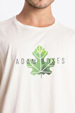Adam Boxes Baskılı Oversize O-Yaka T-shirt Suelto - Ham Pamuk