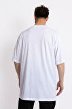 Adam Boxes Baskılı Oversize O-Yaka T-shirt Suelto - Beyaz