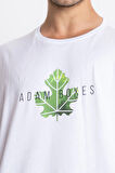 Adam Boxes Baskılı Oversize O-Yaka T-shirt Suelto - Beyaz