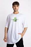 Adam Boxes Baskılı Oversize O-Yaka T-shirt Suelto - Beyaz