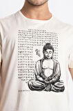 Adam Boxes O-Yaka Baskılı T-shirt Budestatuas - Ham Pamuk