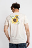 Adam Boxes O-Yaka Baskılı T-shirt Girasol - Ham Pamuk