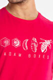 Adam Boxes O-Yaka Baskılı T-shirt Apiso - Macenta
