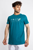 Adam Boxes O-Yaka Baskılı T-shirt Apiso - Göl Yeşili