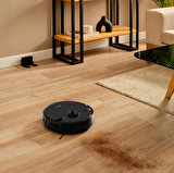 Homend Alex Laser 1291H Moplu ve Haritalamalı Akıllı Robot Süpürge Siyah