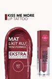 Flormar Uzun Süre Kalıcı Mat Ruj - Kiss Me More-007 Rosa-8682536040686