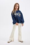 DeFacto Kız Çocuk Flare Fit İspanyol Paça Basic Düz Triko Pantolon A6029A824WNER233