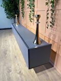 ENWOOD CAPELLA GRİ COUNTRY 3 KAPAKLI AHŞAP AYAKLI 140 CM TV ÜNİTESİ
