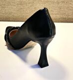 Bilener 902 Bayan Kapalı Taşlı Kadeh Yüksek Ökçe Stiletto Ayakkabı
