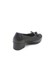 Castle Black 24556 Kadn Deri Comfort Ayakkabı Siyah