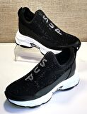 Format 3009 Kadın Taşlı Sneaker Ayakkabı Siyah