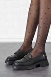 Myfit 1017 Kadın Poli Taban Loafer Casual Ayakkabı Siyah