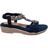 Guja 24y120-2 Kadın Taşlı Comfort Sandalet Siyah