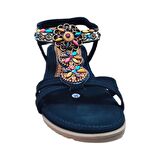 Guja 24y120-2 Kadın Taşlı Comfort Sandalet Siyah