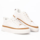 Guja 24k592 Erkek Deri Sneaker Ayakkabı Beyaz