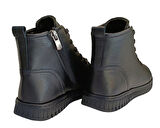 Voog 23662 Kadın Deri Casual Comfort Bot Siyah