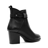 Castle Black 86608-1 Kadın Hakiki Deri Klasik Bot Siyah