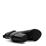 Castle Black 86608-1 Kadın Hakiki Deri Klasik Bot Siyah