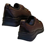 Ayak Trendi 1988 Kadın Hakiki Deri Casual Ayakkabı Kahve