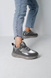 White Line Hayal07 Kadın Paraşüt Kumaş Sneaker Ayakkabı Gri