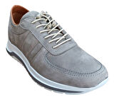 R&yıl 2926 Erkek Hakiki Deri Casual Poli Taban Ayakkabı Nubuk Gri