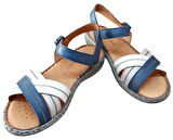 Castle Black 22382 Kadın Hakiki Deri Comfort Sandalet Lacivert