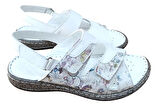 Castle Black 22383 Kadın Hakiki Deri Comfort Sandalet Beyaz