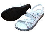 Castle Black 22383 Kadın Hakiki Deri Comfort Sandalet Beyaz