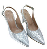 New Angel 892 Kadın Abiye Ayakkabı Gümüş