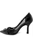 Mıcam 6525 Kadın Tokalı Tül Detaylı Stiletto Platin