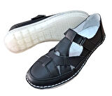 Fabbi 1025 Kadın Hakiki Deri Casual Comfort Ayakkabı Siyah
