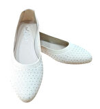 Sedef 243 Kadın Taşlı Triko Babet Ten