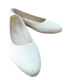 Sedef 243 Kadın Taşlı Triko Babet Ten