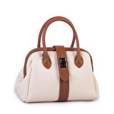 Nas 1426 Kadın Mini Boy Klipsli El Ve Postacı Çantası (20*13 Cm) Bej