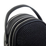 Nas 948 Kadın Taşlı El Ve Omuz Çapraz Çantası Siyah