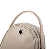 Nas 948 Kadın Taşlı El Ve Omuz Çapraz Çantası Bej