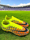 La Liga K500 Erkek Çoraplı Çim Saha Kramponu Sarı - Turuncu